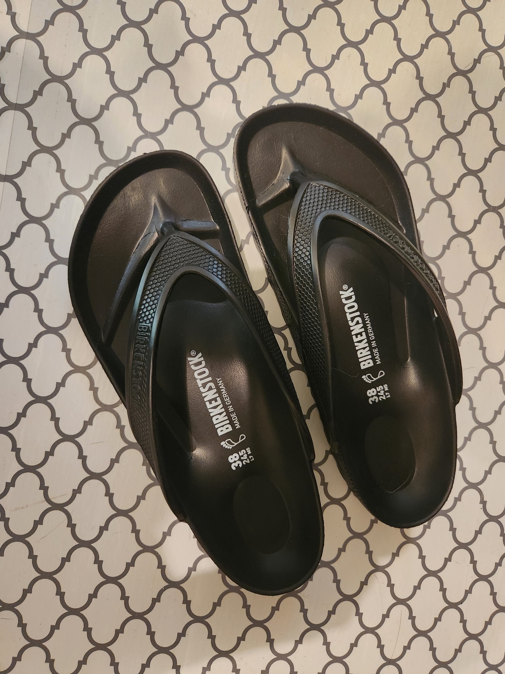 NWOT Birkenstock Black EVA Gizeh Flip Flop Sandals 38